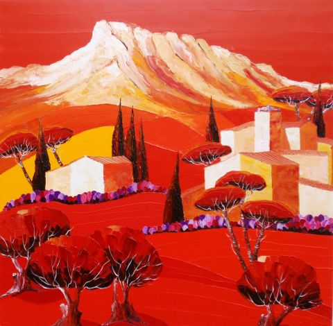 Sainte-Victoire  Fauve - Peinture - Julie PIOCH