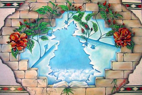 la porte de l'�ternit� - Peinture - marie-claude giironde