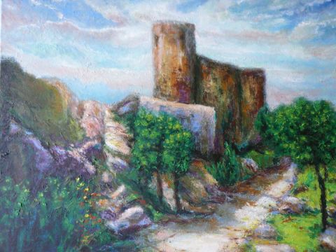 ruines cathares - Peinture - casc art