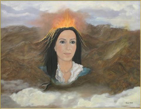La madonna volcanique - Peinture - Louisa TA