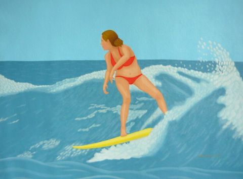 L'artiste Sotiris Rene SIDIROPOULOS - 2 Surfeuse