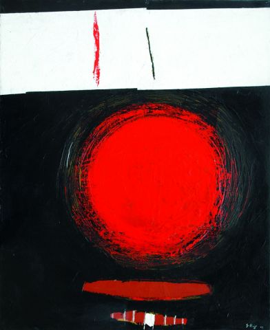 soleil  rouge - Peinture - said raji
