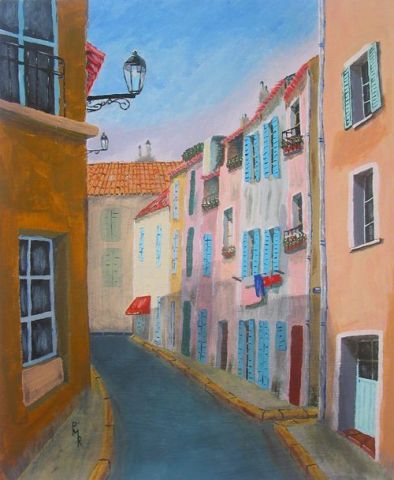 La rue Rose - Martigues - Peinture - Pierre MARTIN