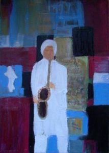 Voir cette oeuvre de sandrine errera: le saxophoniste de l'au delà