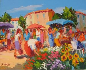 Voir cette oeuvre de Jacques VOLPI: marché de Provence
