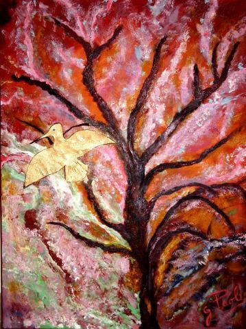 L'oiseau céleste - Peinture - Paoli