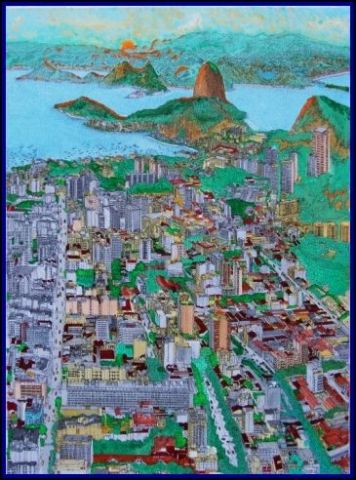 RIO DE JANEIRO AU CREPUSCULE - Peinture - pplazanet