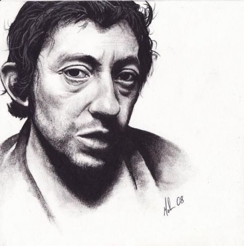 portrait de gainsbourg - Dessin - Melanie
