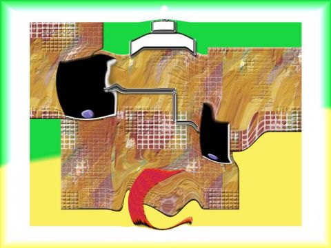 Face & square - Art numerique - Andre Temoin