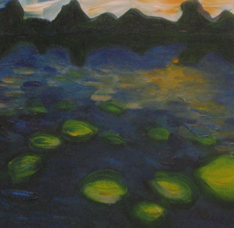 Lueur matinale - Peinture - Nicole Lelievre