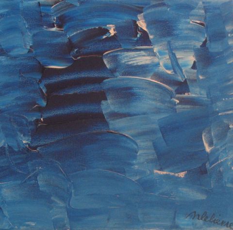 Myst�re- s�rie bleue 1 - Peinture - Nicole Lelievre