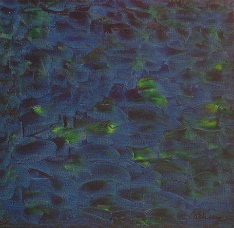 reflets bleus-s�rie bleue 3 - Peinture - Nicole Lelievre