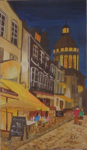 Rue de Lille à Boulogne sur mer - Peinture - Anne LE ROY