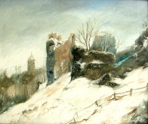 L'artiste larissaart - Allinges sous la neige.