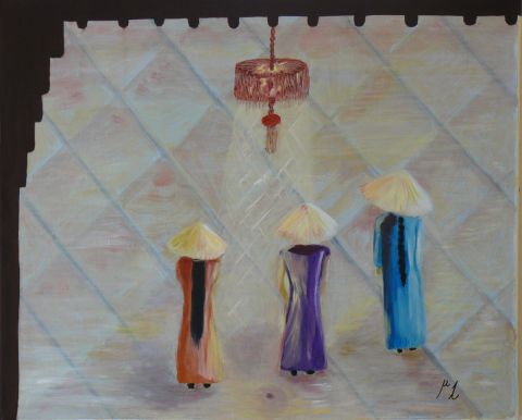 D�part - Peinture - Muriel Leveque