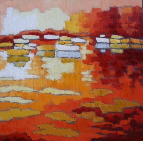 Bateaux dans le port du Brusc - Peinture - NICOLE BILES
