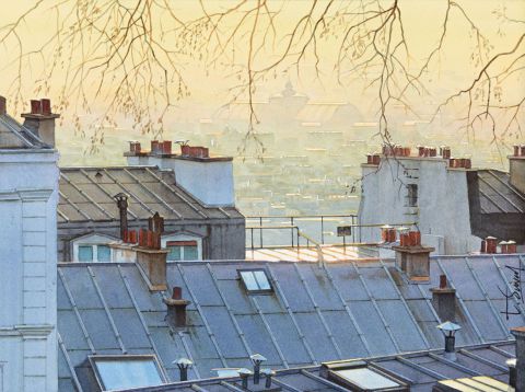 Automne sur l'Ile St-Louis - Peinture - Thierry Duval