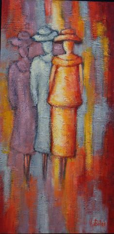 D�fil� de mode(1) - Peinture - NICOLE BILES