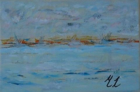Entre ciel et mer - Peinture - Muriel Leveque