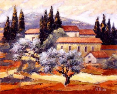 LE MONT VENTOUX  ET LS ENVIRONS - Peinture - NICOLE BILES