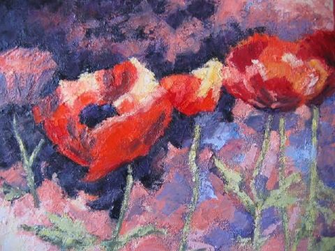 LES COQUELICOTS - Peinture - NICOLE BILES