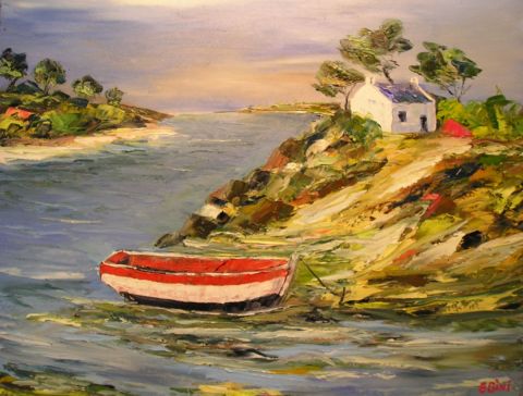 Bord de mer - Peinture - litalien