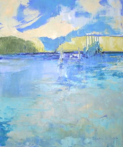 Les bateaux - Peinture - Sandra Le Roux
