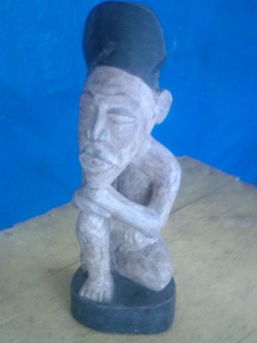 La galerie d'art galerie africaines - statuette penseur sundi 