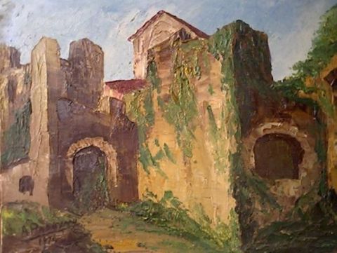 ruines de costa - Peinture - Aurelio Padovani