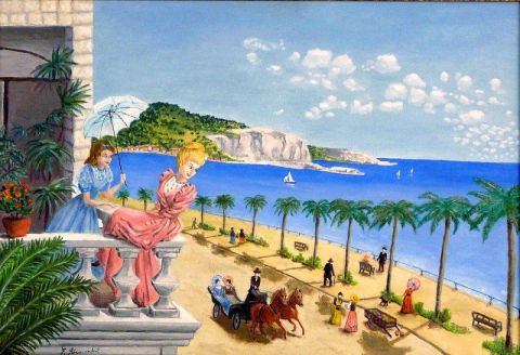 L'artiste Armand Evelyne  - Promenade des Anglais à la belle époque