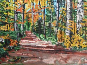 Voir cette oeuvre de Annie Landry: Sous-bois d\'automne Jurassien 