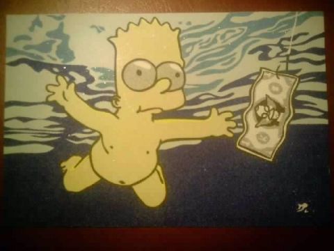 L'artiste mapicreation - Bart Simpson pochette nirvana
