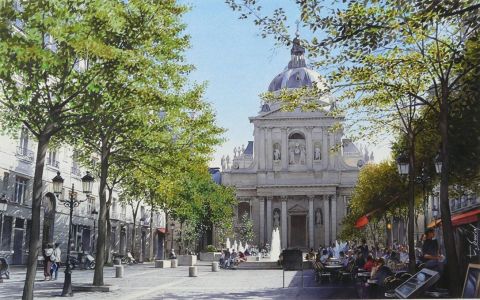 La place de la Sorbonne - Peinture - Thierry Duval