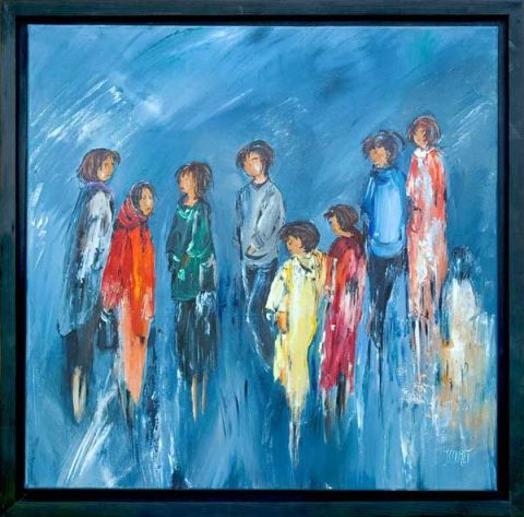 la famille - Peinture - josiane couret