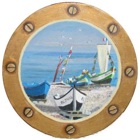 Au 15 ao�t  Yport - Peinture - DESNOYERS