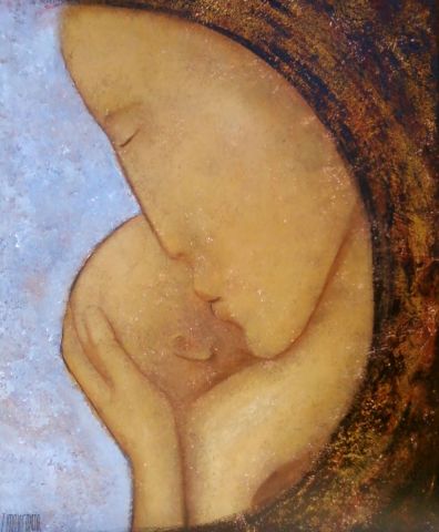 Maternité2 - Peinture - isabelle zimmermann