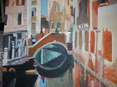Pont à Venise - Peinture - Marie-Ange Babey-Gherardi
