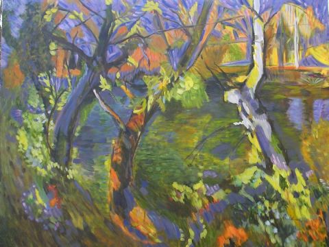 For�t  tropicale - Peinture - Nicole Lelievre