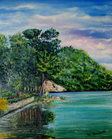 Le Lampy au printemps - Peinture - Brigitte PERRAULT