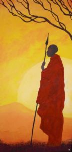 Peinture de Matt: Guerrier masaï