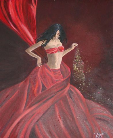 F�e ou sorci�re ? - Peinture - Catherine BEGOT