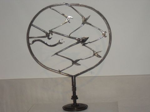 BANC DE POISSON - Sculpture - Roland GOURDON