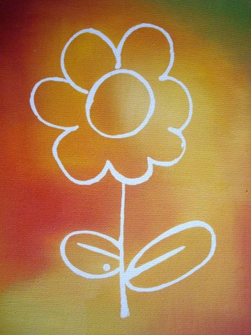Fleur n°21 - Peinture - cadoyo