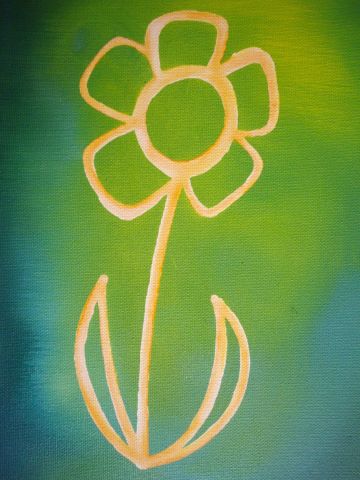 Fleur n°14 - Peinture - cadoyo