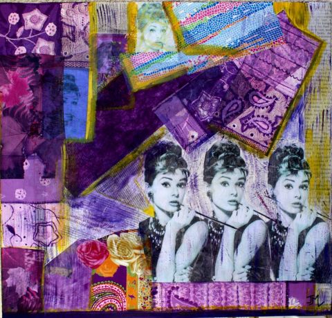 Audrey Hepburn - Peinture - Joelle  Mahaut