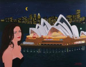 Voir le détail de cette oeuvre: Opéra de Sydney par une nuit étoilée