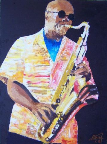 Le Saxophoniste - Peinture - ClaudeArt