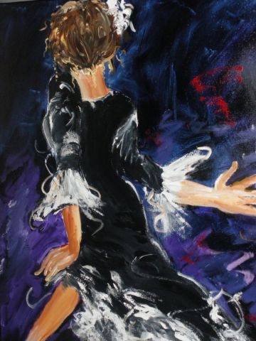 flamenco - Peinture - josiane couret
