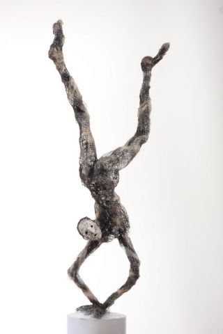 funambule masqu� - Sculpture - Breval