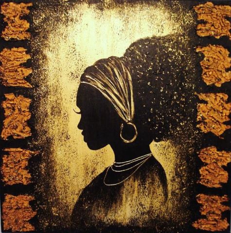 Gold Afrik - Peinture - bettina